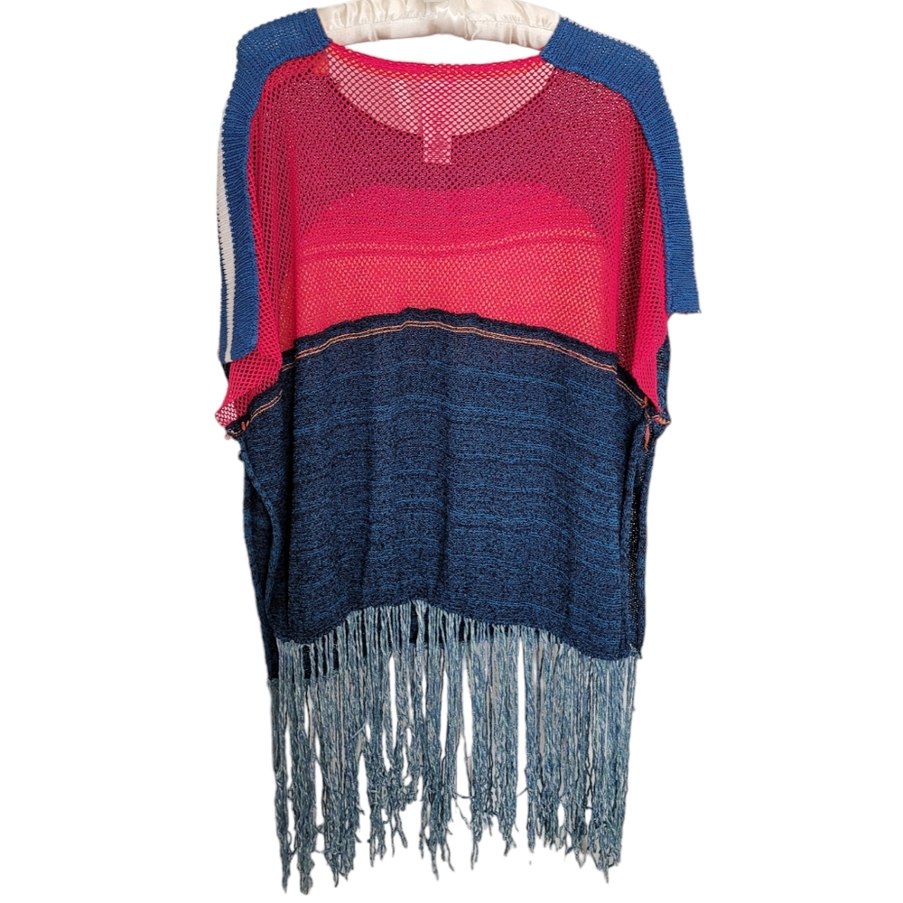 Free People Sunset Fringe Poncho - Like New - Picture 11 of 12